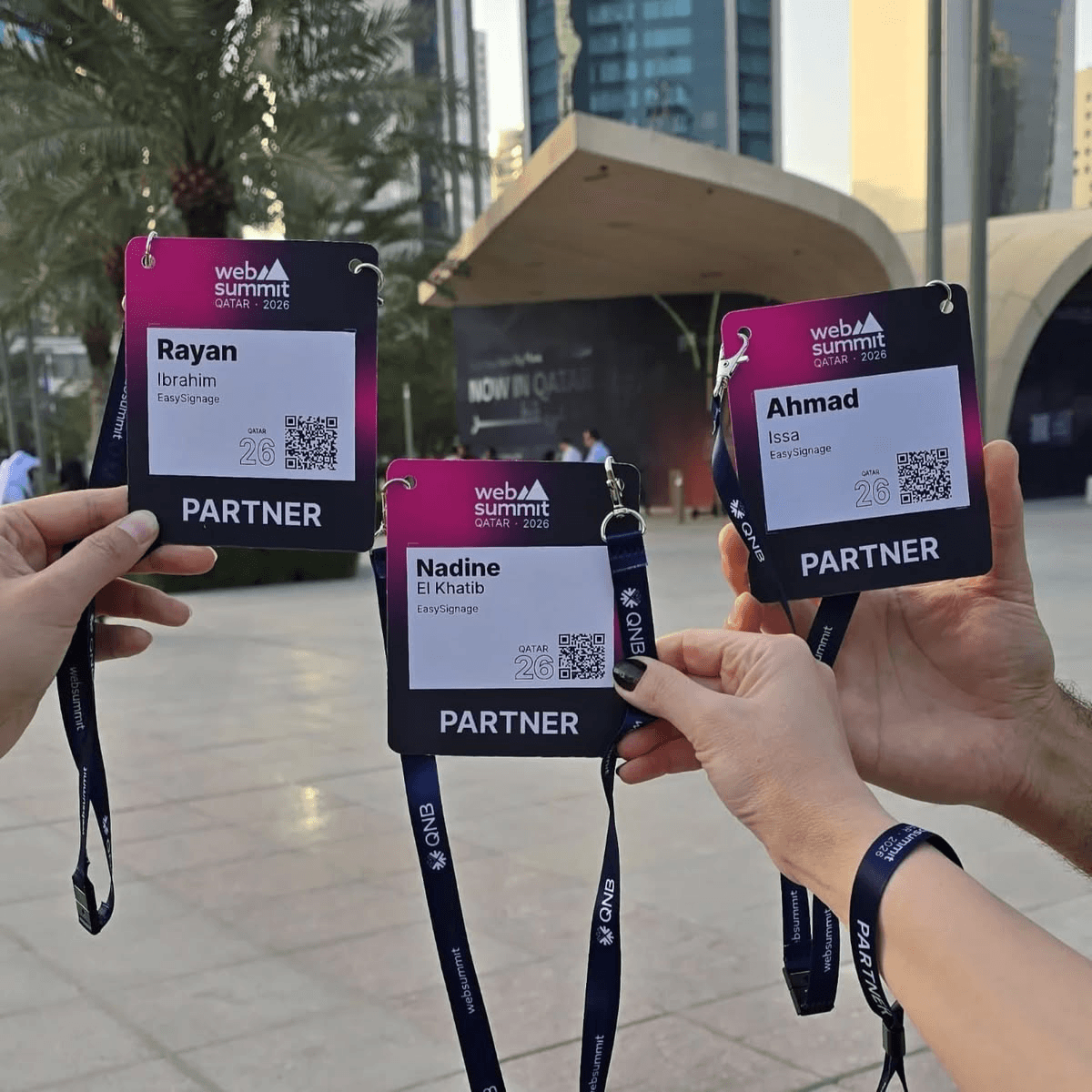 Custom event name tags and lanyards printed by Parmlog